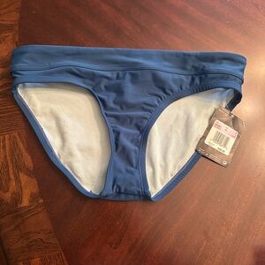 Nike Blue Bikini Bottom - Solid Swim Brief